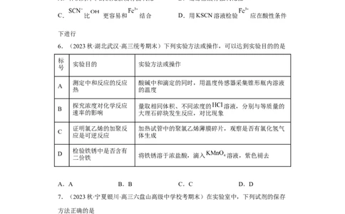 专题十实验基础（专练）-冲刺2023年高考化学二轮复习核心考点逐项突破（原卷版）_05高考化学_新高考复习资料_2023年新高考资料_二轮复习