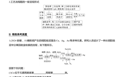 专题六　大题突破2　化工流程题的综合分析淘宝店：红太阳资料库_05高考化学_2025年新高考资料_二轮复习_2025年高考化学大二轮_2025化学二轮复习_专题六　水溶液中的离子平衡