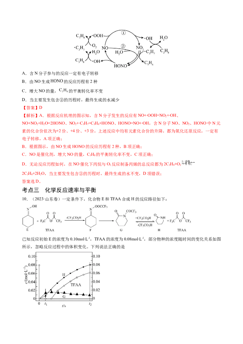 押新高考卷第9-10题元素推断与元素周期律、化学反应机理图、化学反应速率与平衡（解析版）_05高考化学_2024年新高考资料_5.2024三轮冲刺