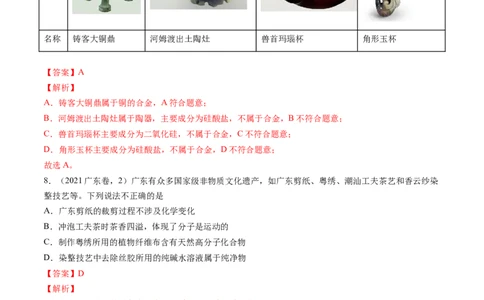 押广东卷第1-3题&nbsp;化学与STSE（解析版）_05高考化学_2024年新高考资料_5.2024三轮冲刺_备战2024年高考化学临考题号押题（广东卷）323301515
