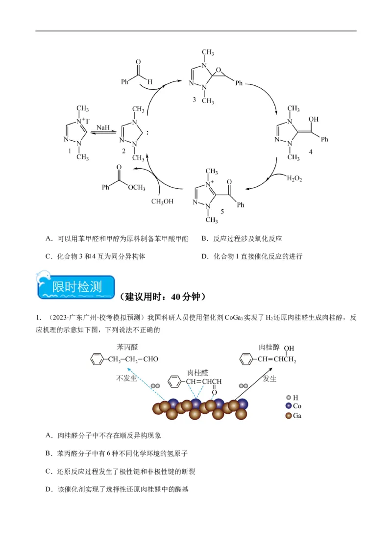 热点06化学反应机理（反应历程）图像分析-2024年高考化学热点&middot;重点&middot;难点专练（新高考专用）（原卷版）_05高考化学_新高考复习资料_2024年新高考资料_❤专项复习资料