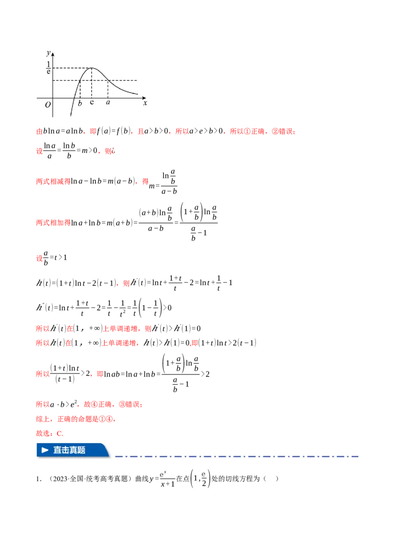 重难点05导数常考经典压轴小题全归类十大题型（举一反三）（新高考专用）（解析版）_2.2025数学总复习_2024年新高考资料_2.2024二轮复习