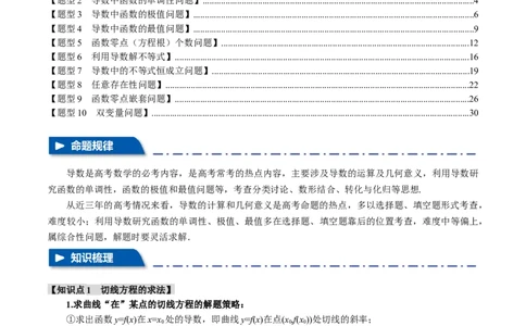 重难点05导数常考经典压轴小题全归类十大题型（举一反三）（新高考专用）（解析版）_2.2025数学总复习_2024年新高考资料_2.2024二轮复习