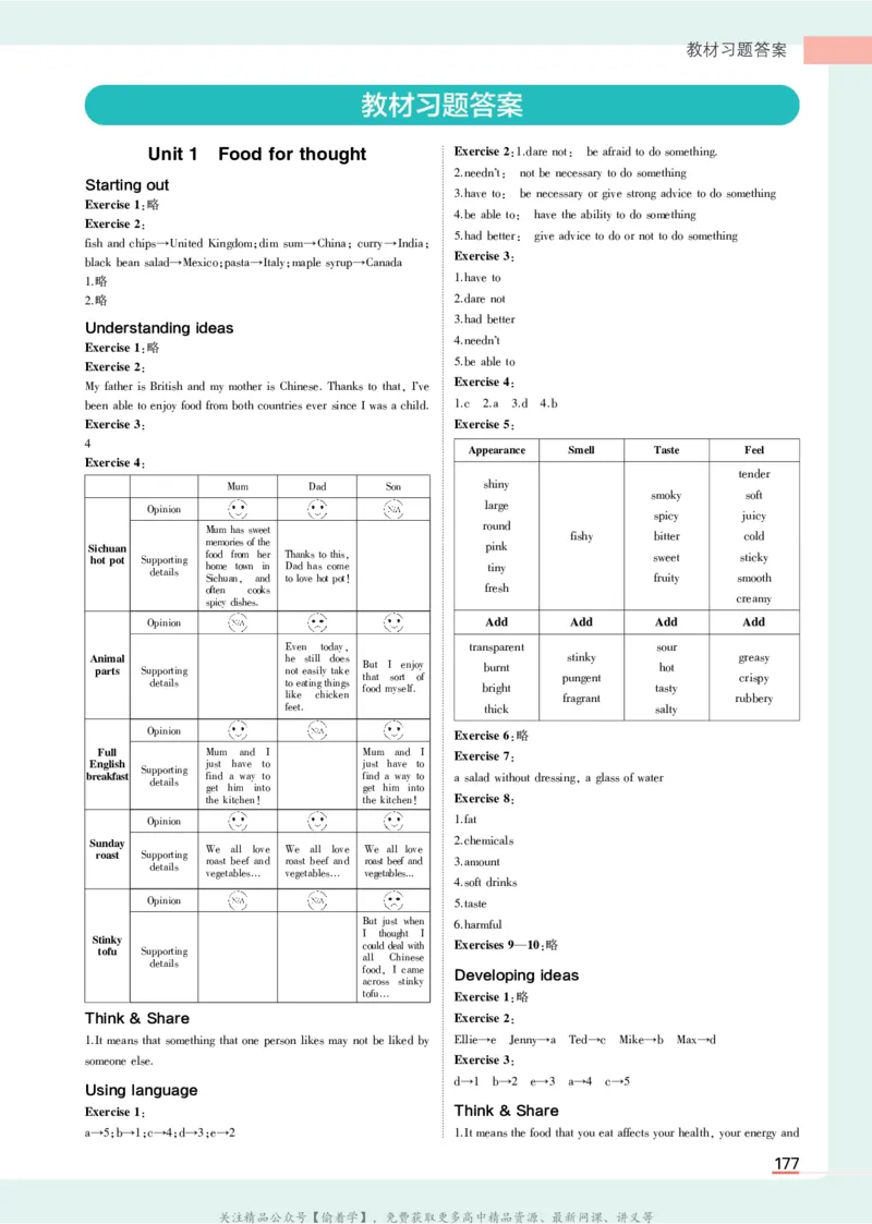 外研必修第2册教材习题答案_高中全套电子教材及答案。_02高中教材参考答案_高中英语_外研版
