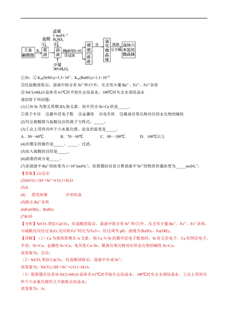 大题突破01工艺流程综合题中的几种常见命题热点（解析版）_05高考化学_新高考复习资料_2023年新高考资料_专项复习_2023年高考化学热点&middot;重点&middot;难点专练（新高考专用）