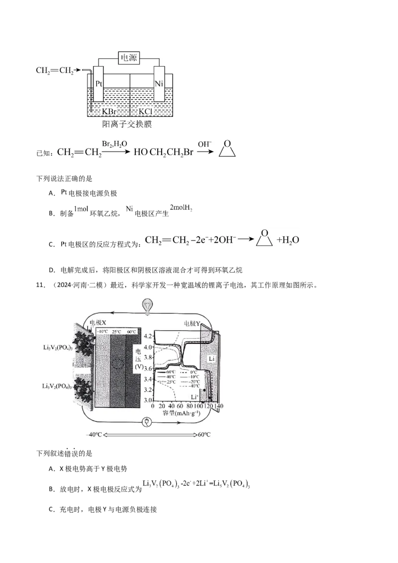 易错专题11电化学基础（解析版）_05高考化学_2024年新高考资料_5.2024三轮冲刺_2024年高考化学考前易错聚焦