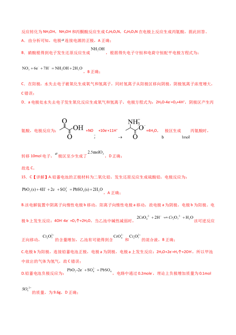 易错专题11电化学基础（解析版）_05高考化学_2024年新高考资料_5.2024三轮冲刺_2024年高考化学考前易错聚焦