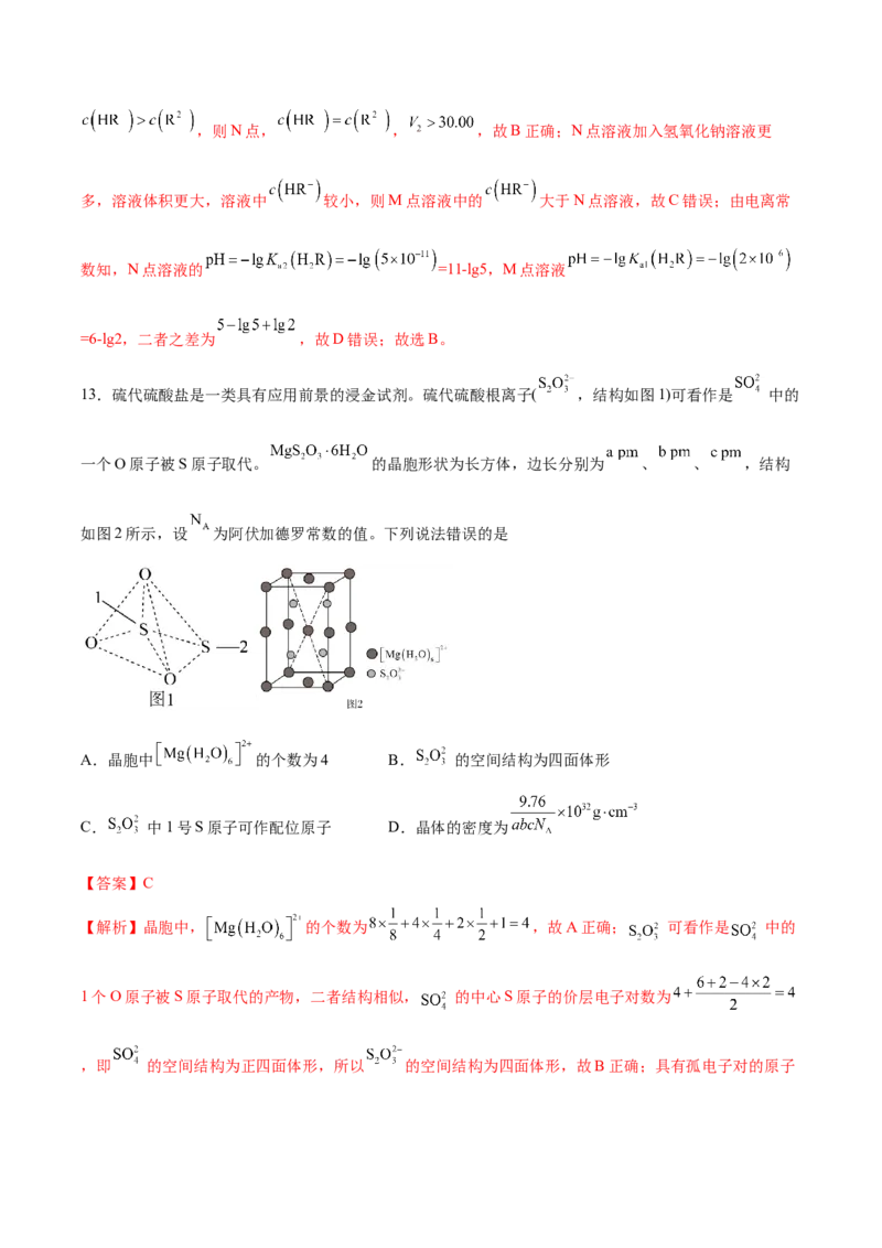 信息必刷卷02（河北专用）（解析版）_05高考化学_2025年新高考资料_2025考前信息卷_2025年高考化学考前信息必刷卷（河北专用）34330545