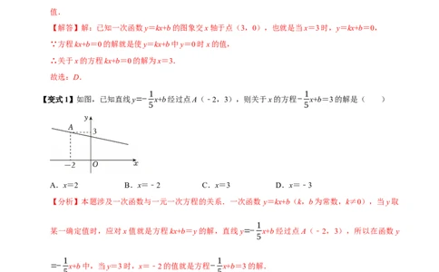 第14讲一次函数与方程、不等式（7个必考点）（必考点分类集训）（人教版）（教师版）_初中数学_八年级数学下册（人教版）_考点分类必刷题-U181