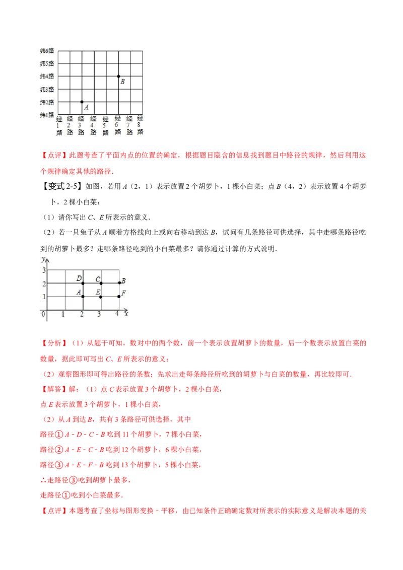 第七章平面直角坐标系知识串讲+热考题型（解析版）_初中数学人教版_7下-初中数学人教版_7下-初中数学人教版（旧版）赠送_07专项讲练