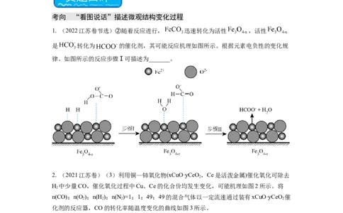 热点12&ldquo;看图说话&rdquo;描述微观结构变化过程（原卷版）_05高考化学_2024年新高考资料_3.2024专项复习_2024年高考化学热点&middot;重点&middot;难点专练（江苏专用）