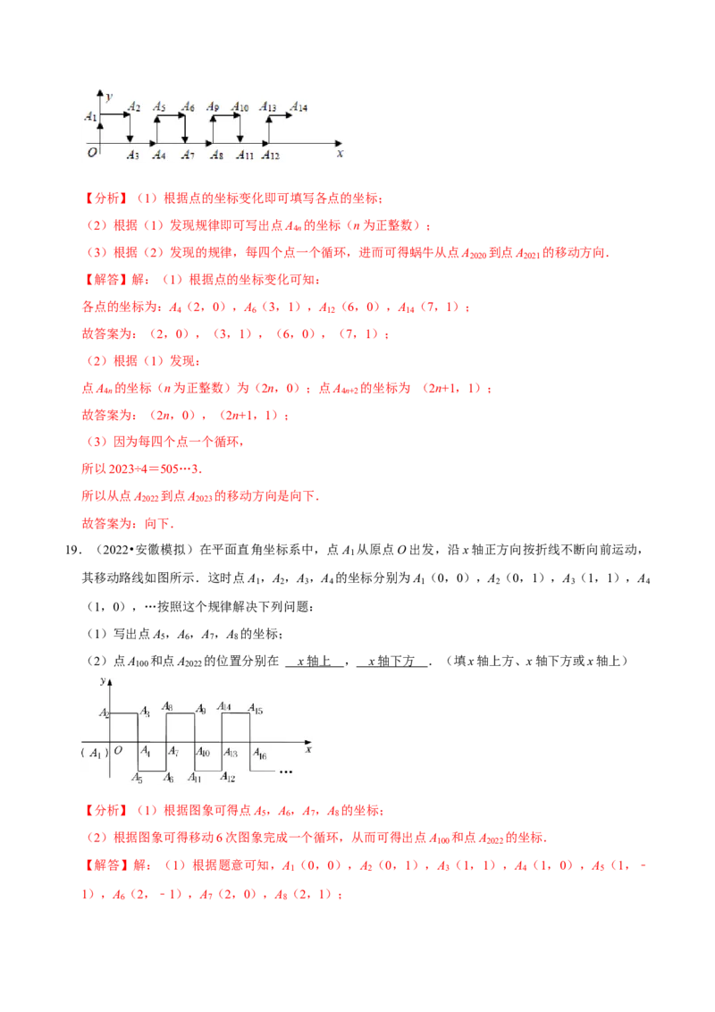 专题7.4坐标与规律变化专项提升训练-拔尖特训2023培优（解析版）人教版_初中数学人教版_7下-初中数学人教版_7下-初中数学人教版（旧版）赠送_07专项讲练