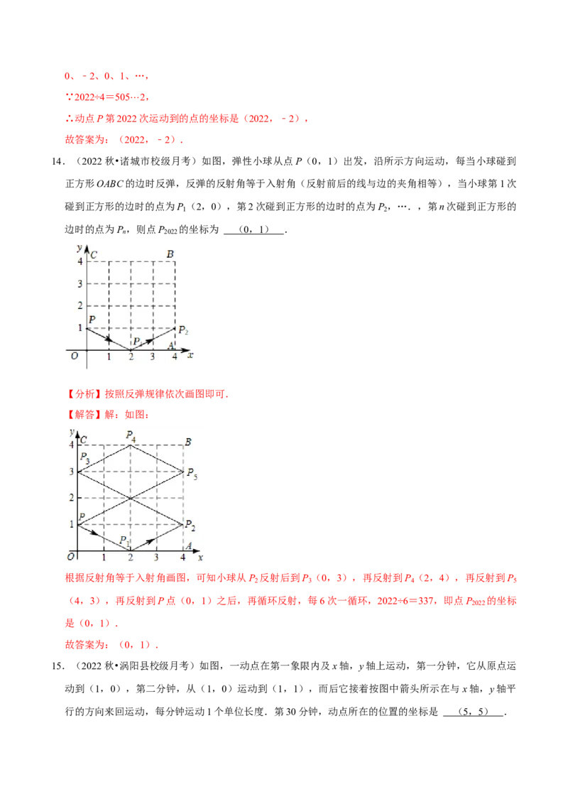 专题7.4坐标与规律变化专项提升训练-拔尖特训2023培优（解析版）人教版_初中数学人教版_7下-初中数学人教版_7下-初中数学人教版（旧版）赠送_07专项讲练