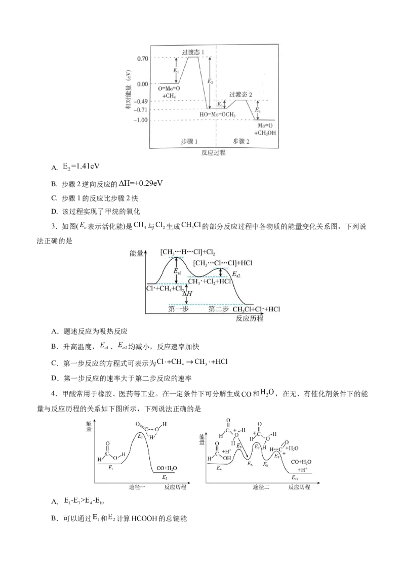 模板02化学反应机理图像分析(原卷版)_05高考化学_2025年新高考资料_二轮复习_2025年高考化学答题技巧与模板构建338868722_第一部分选择题突破