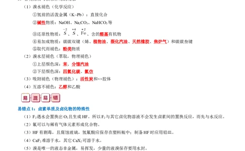 知识清单10++氯及其重要化合物-口袋书2024年高考化学一轮复习知识清单_05高考化学_2024年新高考资料_1.2024一轮复习_2024年高考化学一轮复习知识清单