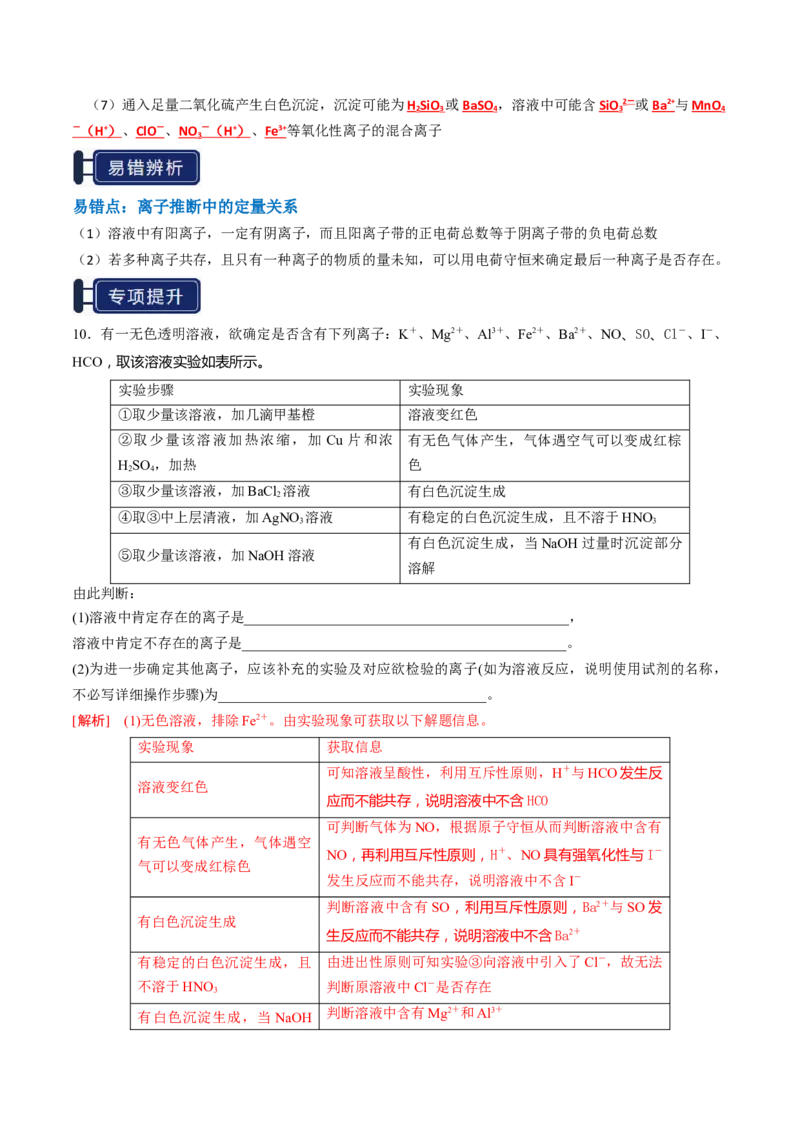 知识清单02离子反应（解析版）_05高考化学_新高考复习资料_2025年新高考资料_上好课2025年高考化学一轮复习知识清单3246985