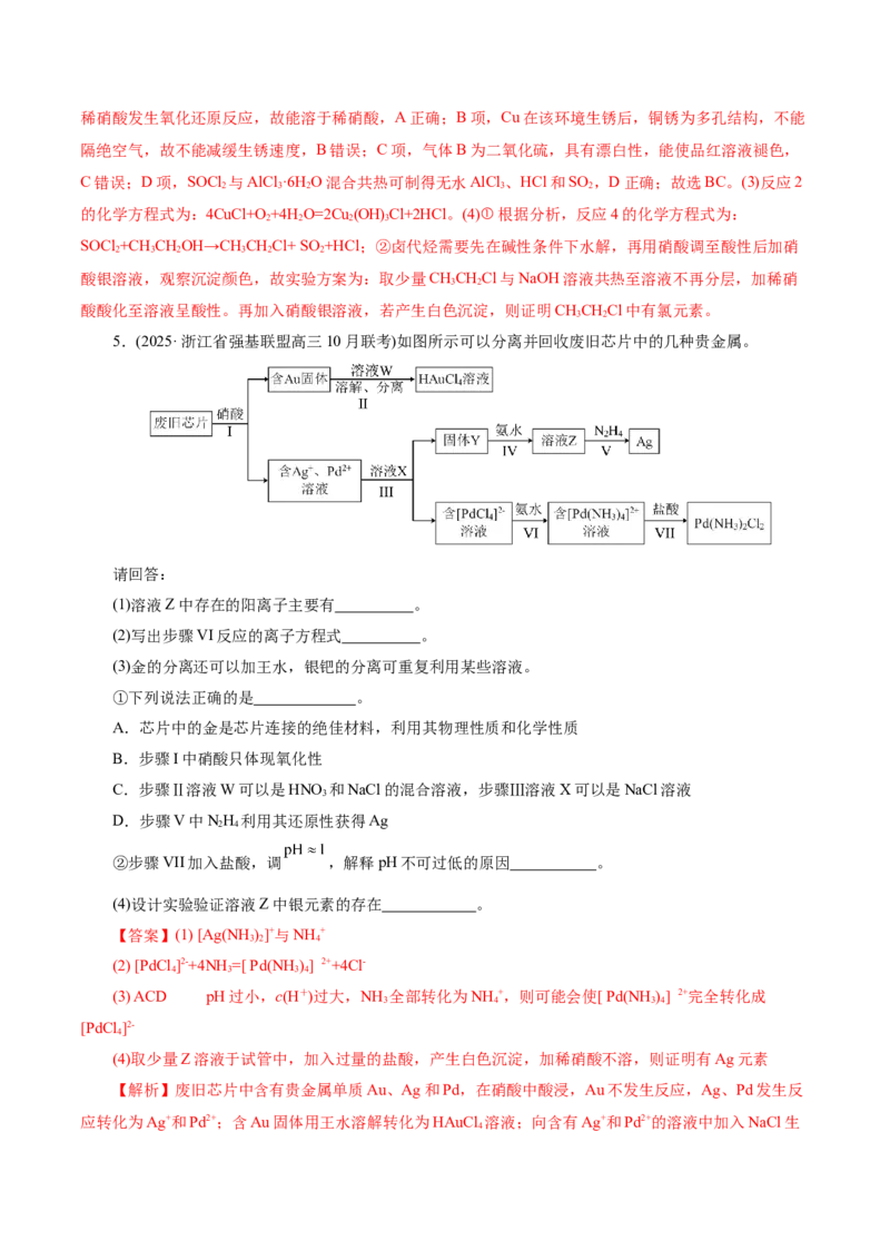 热点专项陌生元素及其化合物性质探究分析（解析版）_05高考化学_2025年新高考资料_二轮复习_上好课2025年高考化学二轮复习讲练测（新高考通用）3379109_主题二元素及其化合物