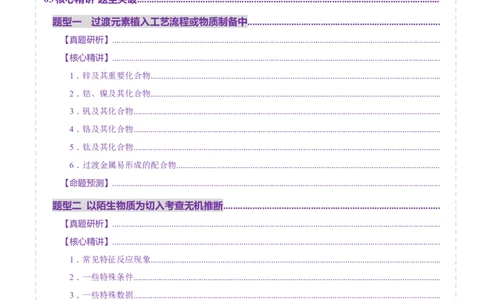 热点专项陌生元素及其化合物性质探究分析（解析版）_05高考化学_2025年新高考资料_二轮复习_上好课2025年高考化学二轮复习讲练测（新高考通用）3379109_主题二元素及其化合物