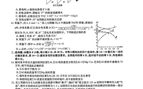 九师联盟2022-2023学年高三下学期开学考试理综试题_05高考化学_高考模拟题_全国课标版_九师联盟2022-2023学年高三下学期开学考试（老教材）（江西安徽河南山西甘肃等地）理综