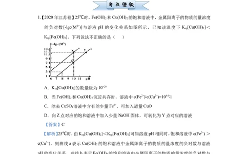 原创（新高考）2021届小题必练15难溶电解质的电离平衡教师版_05高考化学_新高考复习资料_2021新高考资料_2021届（新高考）高考化学小题必练