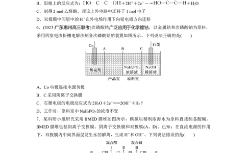 大单元四　第十章　热点强化18　离子交换膜电化学装置_05高考化学_2025年新高考资料_一轮复习_2025大一轮复习讲义+课件（完结）_2025大一轮复习讲义化学学生用书Word版文档全书
