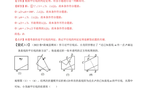 专题：平行线的判定与性质的综合运用（解析版）_初中数学人教版_7下-初中数学人教版_7下-初中数学人教版（旧版）赠送_07专项讲练