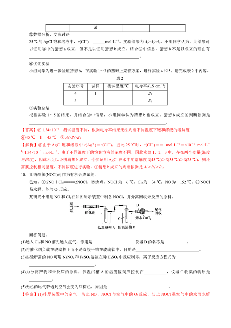 模板04实验简答题答题规范(解析版)_05高考化学_2025年新高考资料_二轮复习_2025年高考化学答题技巧与模板构建338868722_第二部分主观题突破_化学综合实验