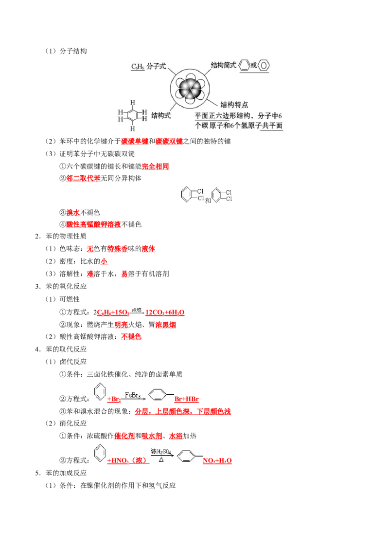 知识清单25++有机化合物（必修）-口袋书2024年高考化学一轮复习知识清单_05高考化学_2024年新高考资料_1.2024一轮复习_2024年高考化学一轮复习知识清单
