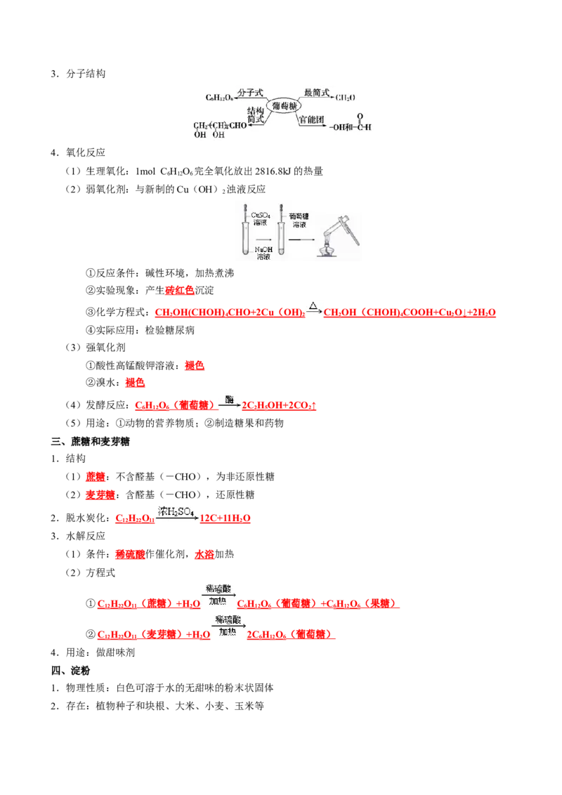 知识清单25++有机化合物（必修）-口袋书2024年高考化学一轮复习知识清单_05高考化学_2024年新高考资料_1.2024一轮复习_2024年高考化学一轮复习知识清单