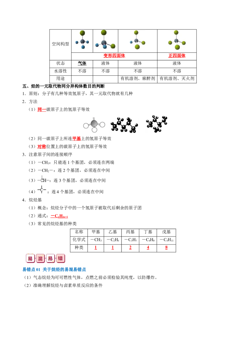 知识清单25++有机化合物（必修）-口袋书2024年高考化学一轮复习知识清单_05高考化学_2024年新高考资料_1.2024一轮复习_2024年高考化学一轮复习知识清单