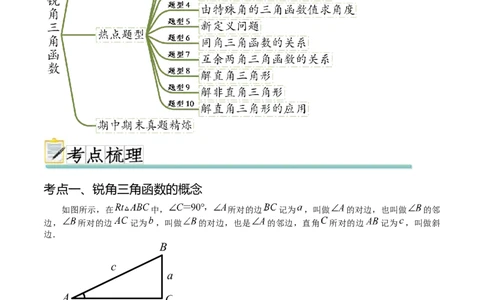 热点专题08锐角三角函数（10个热点）（解析版）_初中数学人教版_9下-初中数学人教版_07专项讲练_2023-2024学年九年级数学全册重难热点提升精讲与过关测试（人教版）