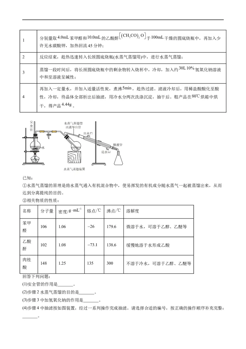 大题突破02实验综合题几种常见命题方向（原卷版）_05高考化学_新高考复习资料_2023年新高考资料_专项复习_2023年高考化学热点&middot;重点&middot;难点专练（新高考专用）