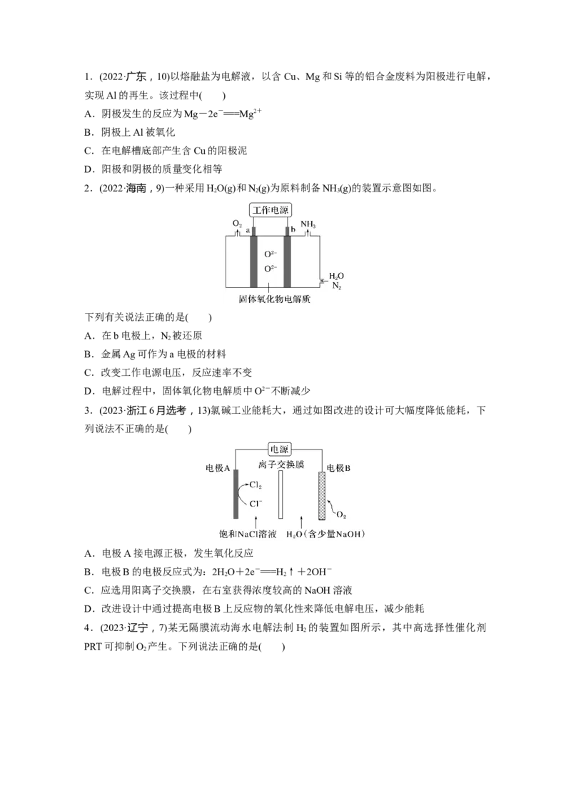 大单元四　第十章　第42讲　电解池　金属的腐蚀与防护_05高考化学_2025年新高考资料_一轮复习_2025大一轮复习讲义+课件（完结）_2025大一轮复习讲义化学学生用书Word版文档全书