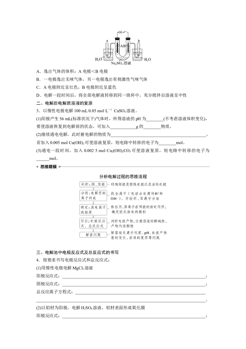 大单元四　第十章　第42讲　电解池　金属的腐蚀与防护_05高考化学_2025年新高考资料_一轮复习_2025大一轮复习讲义+课件（完结）_2025大一轮复习讲义化学学生用书Word版文档全书