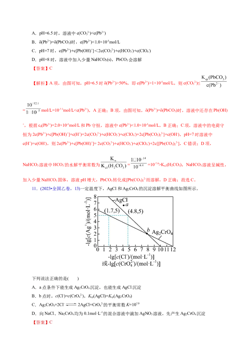 热点专项溶液中离子平衡的图像（解析版）_05高考化学_2025年新高考资料_二轮复习_上好课2025年高考化学二轮复习讲练测（新高考通用）3379109_主题三化学反应原理