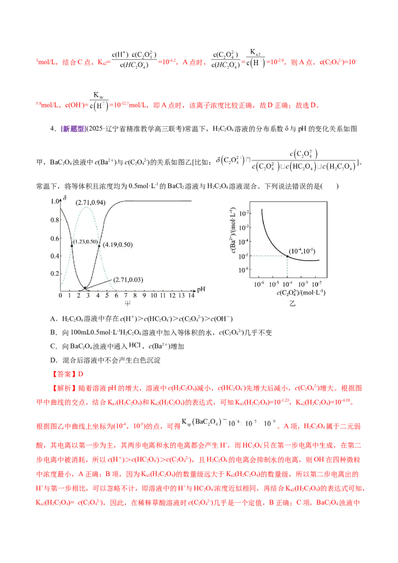 热点专项溶液中离子平衡的图像（解析版）_05高考化学_2025年新高考资料_二轮复习_上好课2025年高考化学二轮复习讲练测（新高考通用）3379109_主题三化学反应原理