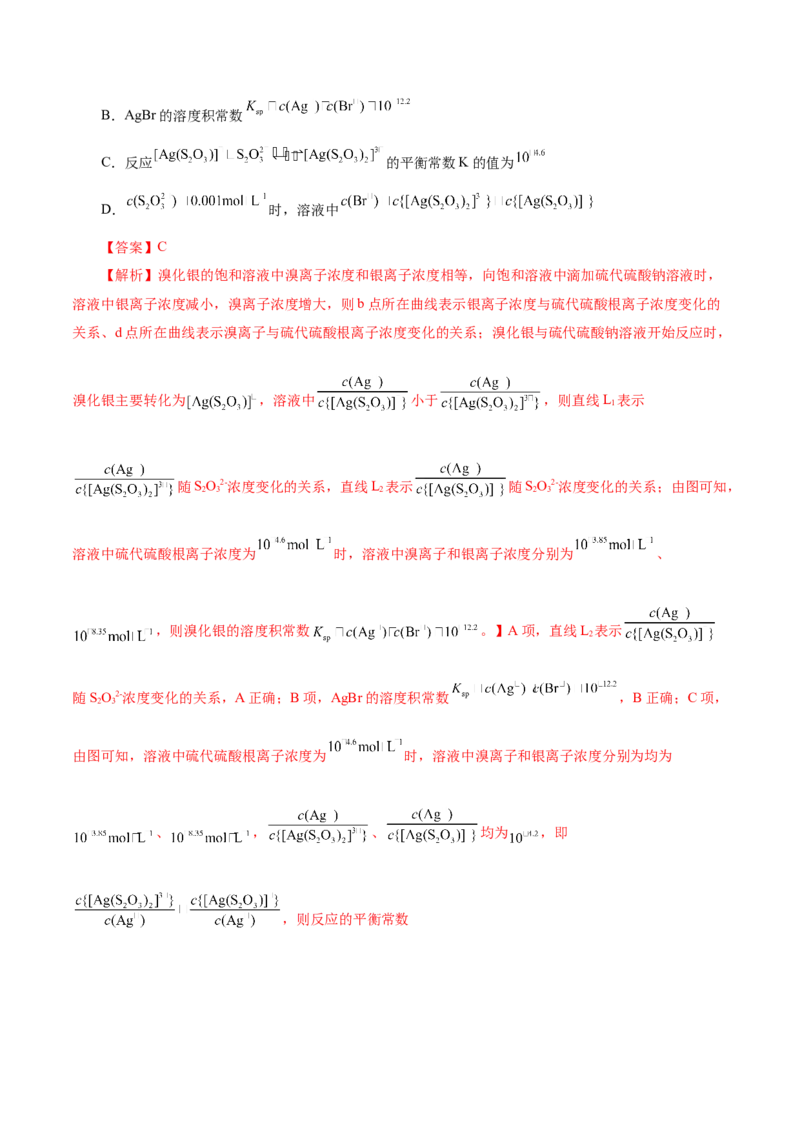 热点专项溶液中离子平衡的图像（解析版）_05高考化学_2025年新高考资料_二轮复习_上好课2025年高考化学二轮复习讲练测（新高考通用）3379109_主题三化学反应原理