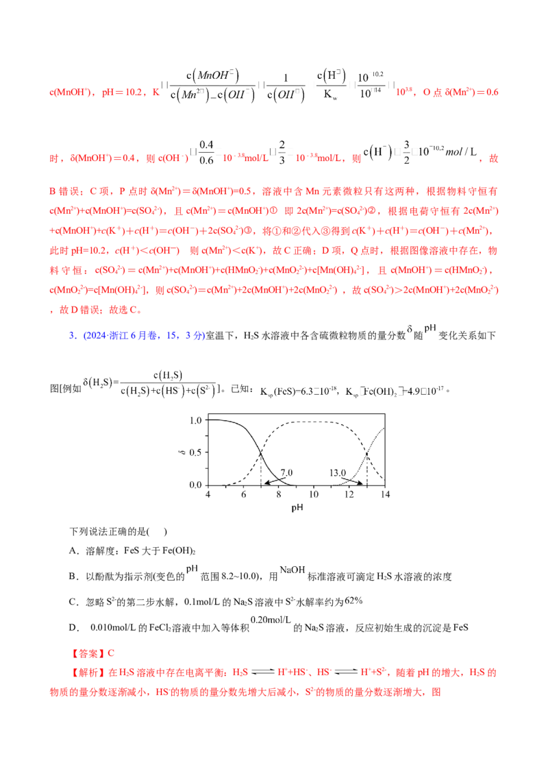 热点专项溶液中离子平衡的图像（解析版）_05高考化学_2025年新高考资料_二轮复习_上好课2025年高考化学二轮复习讲练测（新高考通用）3379109_主题三化学反应原理