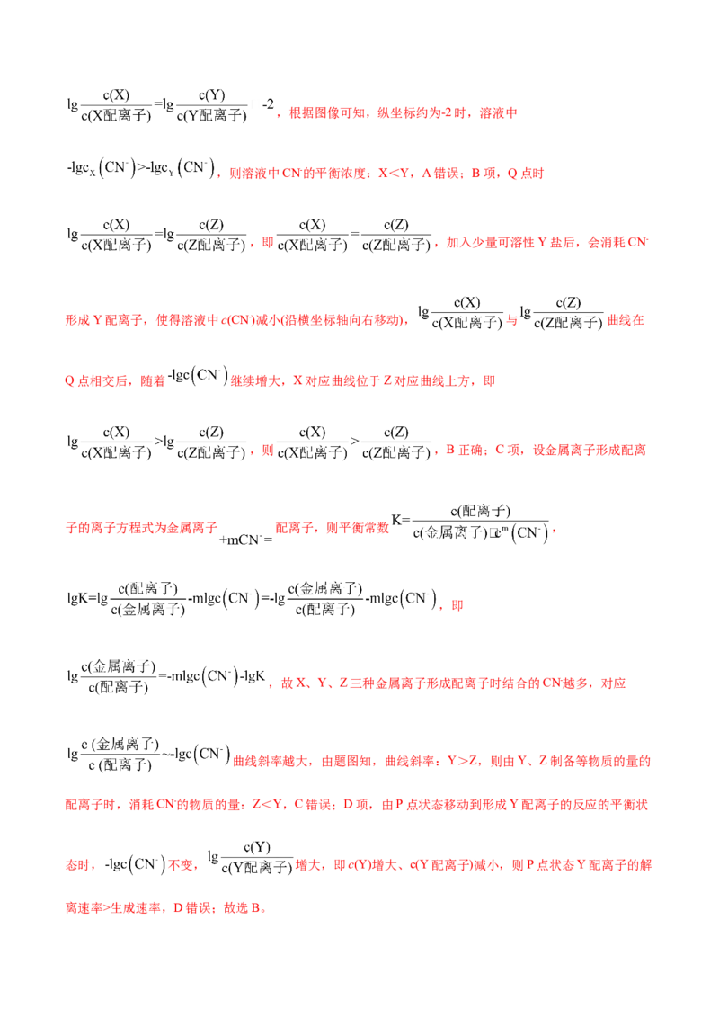 热点专项溶液中离子平衡的图像（解析版）_05高考化学_2025年新高考资料_二轮复习_上好课2025年高考化学二轮复习讲练测（新高考通用）3379109_主题三化学反应原理