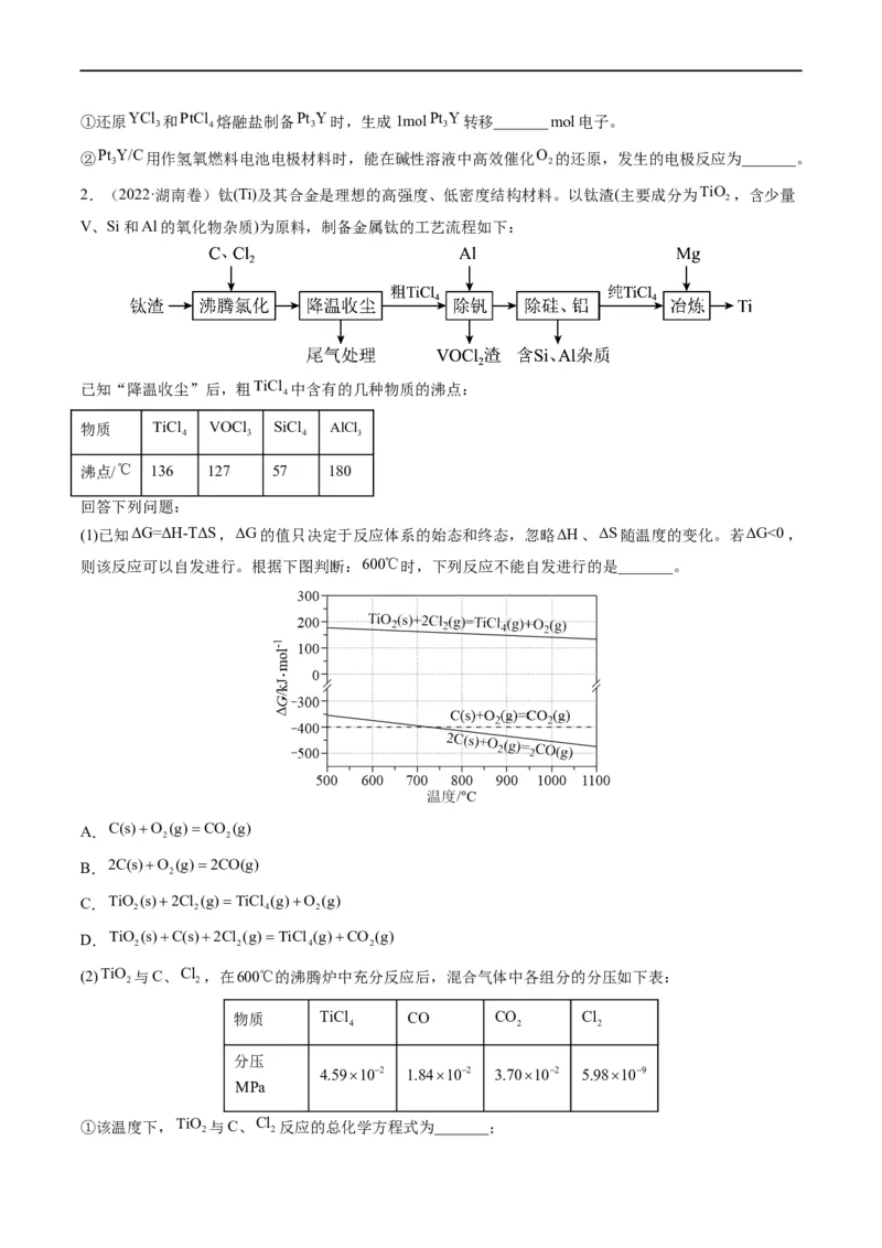 大题突破01工艺流程综合题中的几种常见命题热点（原卷版）_05高考化学_新高考复习资料_2023年新高考资料_专项复习_2023年高考化学热点&middot;重点&middot;难点专练（新高考专用）