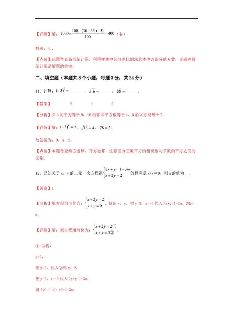 期末满分冲刺综合能力拔高卷（轻松拿满分）（解析版）_初中数学人教版_7下-初中数学人教版_7下-初中数学人教版（旧版）赠送_06习题试卷_4期末试卷
