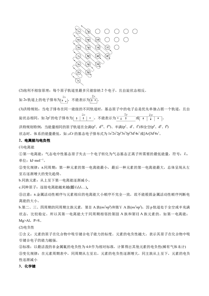 押新高考卷第3-4题物质的性质与用途、阿伏加德罗常数、物质结构与性质简单判断（原卷版）_05高考化学_2024年新高考资料_5.2024三轮冲刺