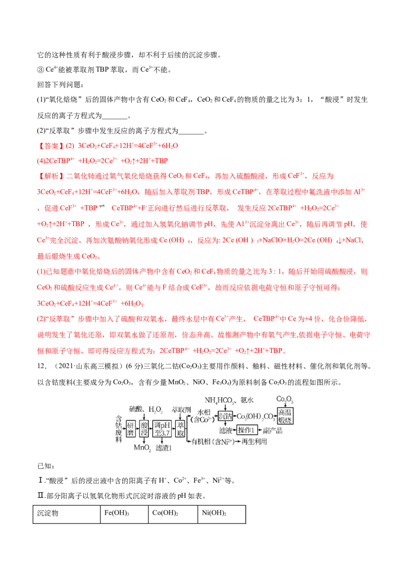 专题讲座（二）整合有效信息书写陌生化学方程式（练）-2023年高考化学一轮复习讲练测（全国通用）（解析版）_05高考化学_通用版（老高考）复习资料_2023年复习资料_一轮复习