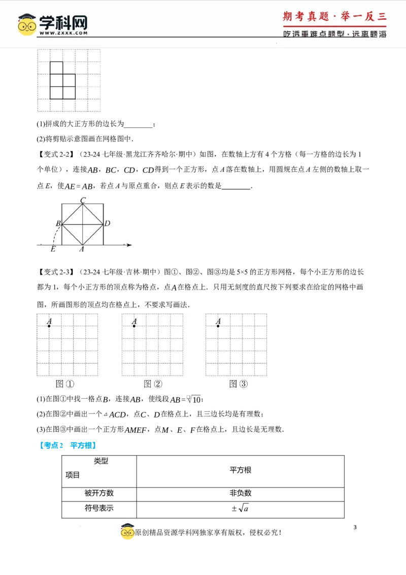 专题8.6实数全章专项复习5大考点13种题型（举一反三）（人教版2024）（原卷版）_初中数学人教版_7下-初中数学人教版_7下-初中数学人教版（2025春季新版）持续更新_04专项讲练