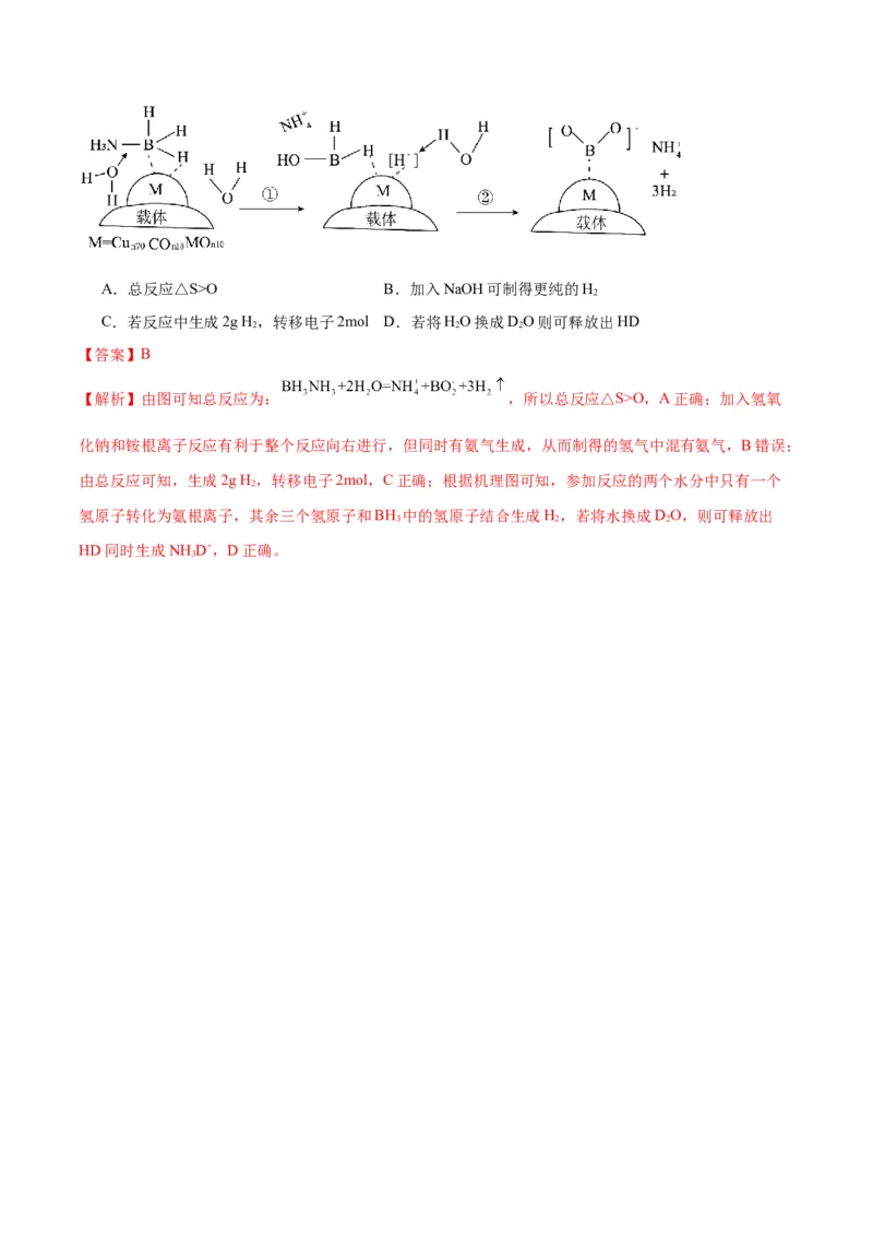 押江苏卷第10题反应原理小综合（解析版）_05高考化学_2024年新高考资料_5.2024三轮冲刺_备战2024年高考化学临考题号押题（江苏专用）322863014