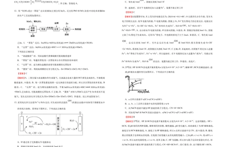原创（新高考）2021届高考考前冲刺卷化学（六）教师版_05高考化学_新高考复习资料_2021新高考资料_2021届高考考前冲刺卷（新高考）5.31更新
