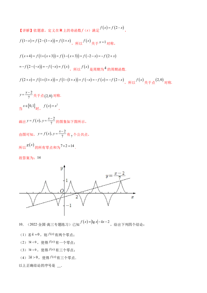 重难点01七种零点问题（核心考点讲与练）-2023年高考数学一轮复习核心考点讲与练（新高考专用）(解析版）_2.2025数学总复习_2023年新高考资料_一轮复习