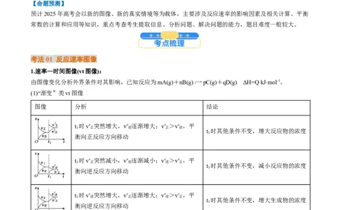 微考点化学反应速率与化学平衡图像（核心考点精讲精练）-备战2025年高考化学一轮复习考点帮（新高考通用）（解析版）_05高考化学_2025年新高考资料_一轮复习