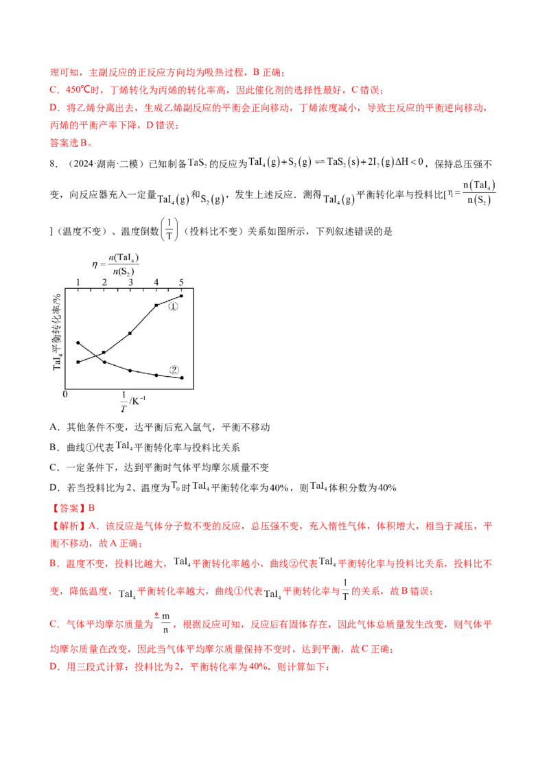 微考点化学反应速率与化学平衡图像（核心考点精讲精练）-备战2025年高考化学一轮复习考点帮（新高考通用）（解析版）_05高考化学_2025年新高考资料_一轮复习