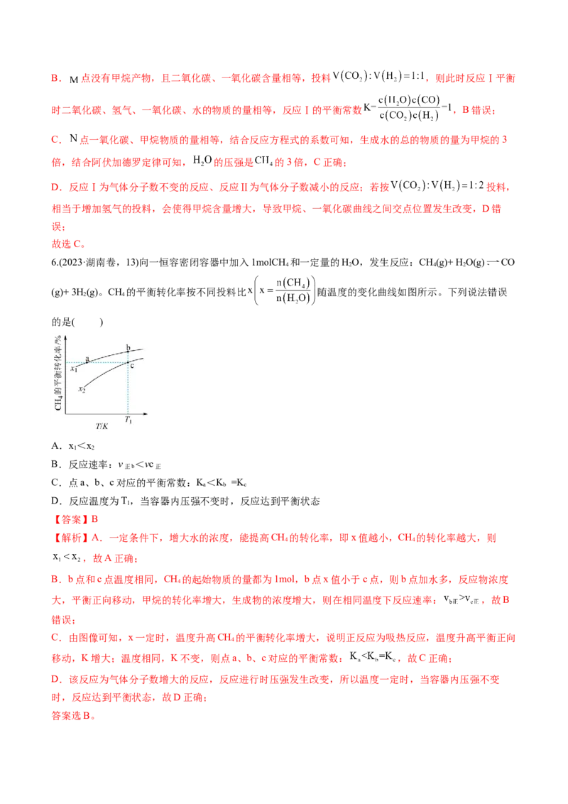 微考点化学反应速率与化学平衡图像（核心考点精讲精练）-备战2025年高考化学一轮复习考点帮（新高考通用）（解析版）_05高考化学_2025年新高考资料_一轮复习